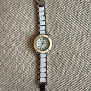 Anne Klein Silver and White Women's Watch